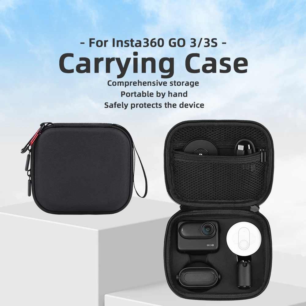 

for Insta360 GO 3S GO3 Carrying Case Protective Tote Organizer Sport Camera Accessories Black