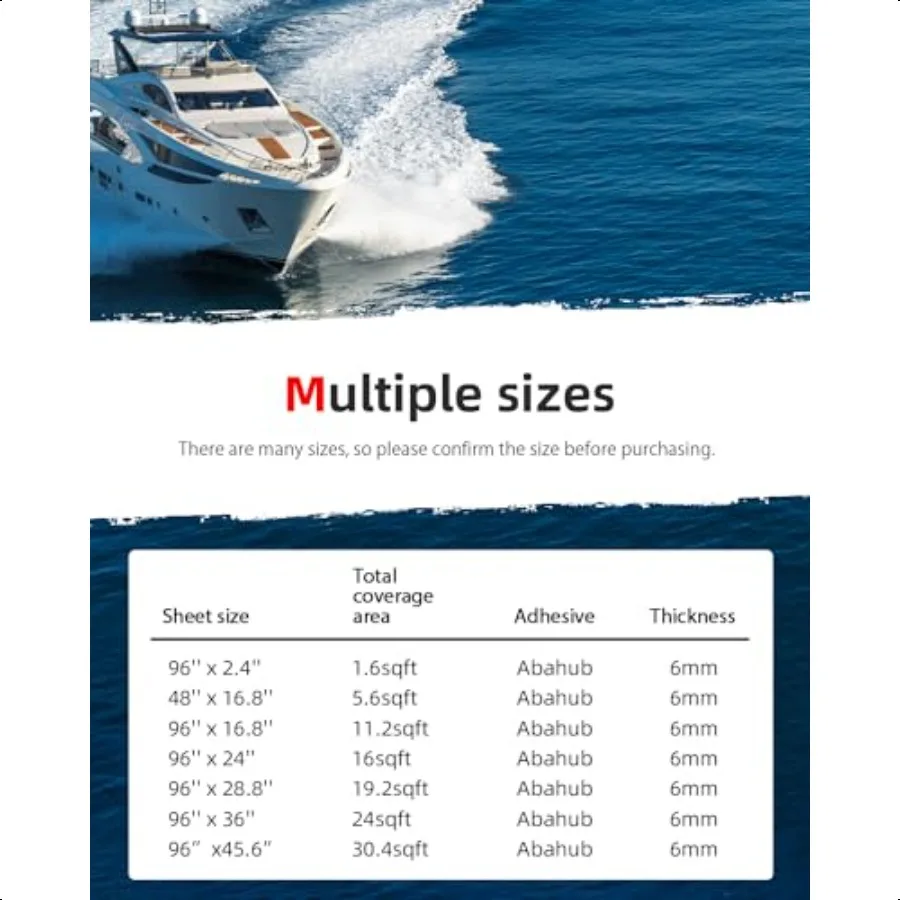 إيفا رغوة قارب التزيين 96 ''x 45.6'' 36'' 28.8 ''24'' 16.8'' 48''x16.8'' ذاتية اللصق فو خشب الساج البحرية الأرضيات ورقة وسادة تثبيت #6