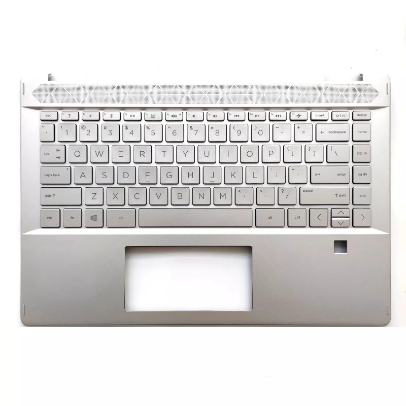 New For HP Pavilion X360 14 DH 14DH Palmrest Backlit Keyboard Silver L53785 001 Laptop Upper Case Cover Replacement Part