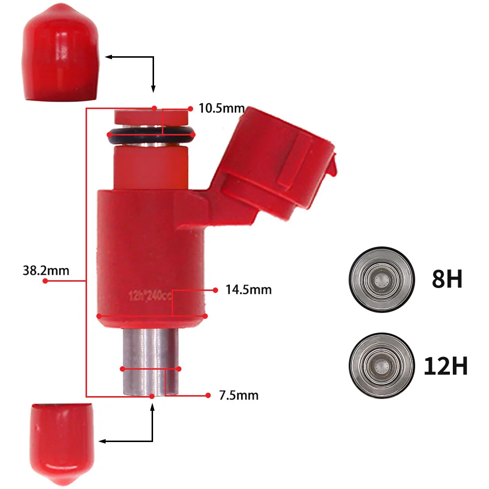 For Suzuki Raider 150 FI Satria FU150 FI Satria R150 FI Fuel Injector Nozzle 8/10/12 Hole Replaces 15710-12K00-000