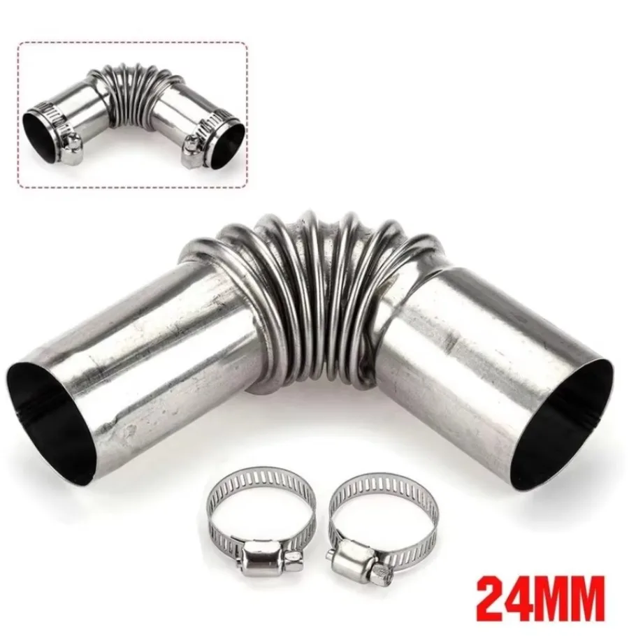 1set 24mm Car Heater Air Vent Ducting Elbow Outlet Exhaust Connector fit For Eberspacher fit For Webasto Boat Heater Car Parts