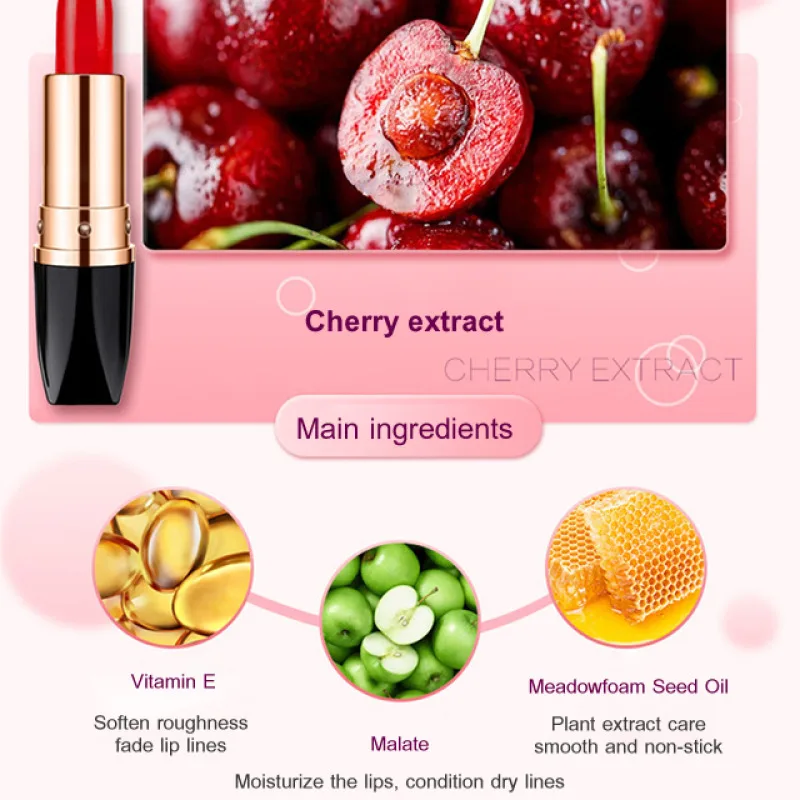 Carotene Color Changing Lipstick Thousands of Colors Lip Balm Moisturizing Anti-Dry Chapped Color Changing Lipstick 3 Colors