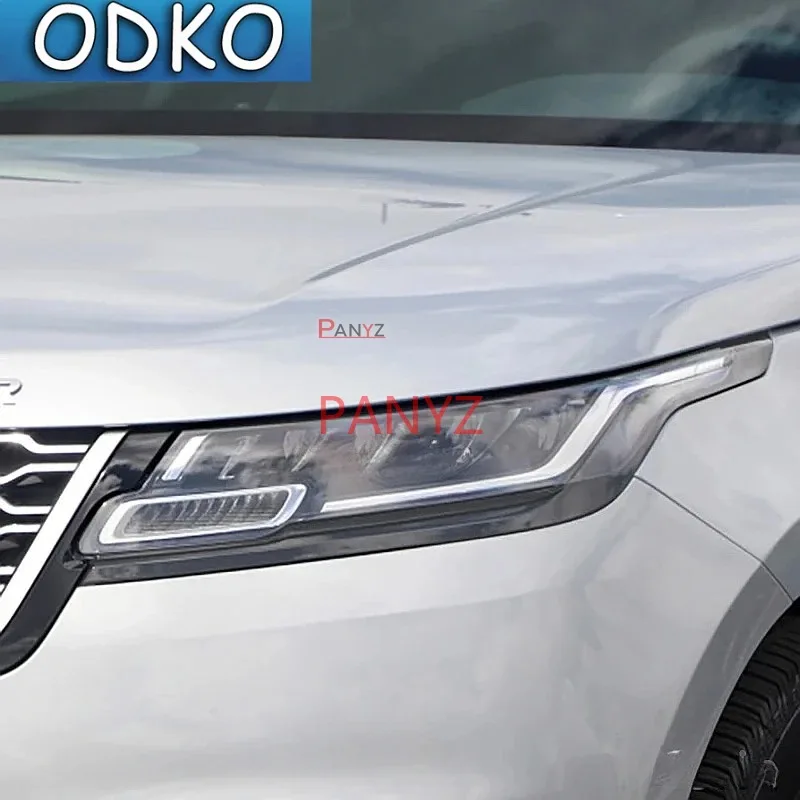 Car Headlight Tint Smoked Black Protective Film TPU Stickers For Range Rover Velar 2017-Present Accessories Anti-Scratch Repair