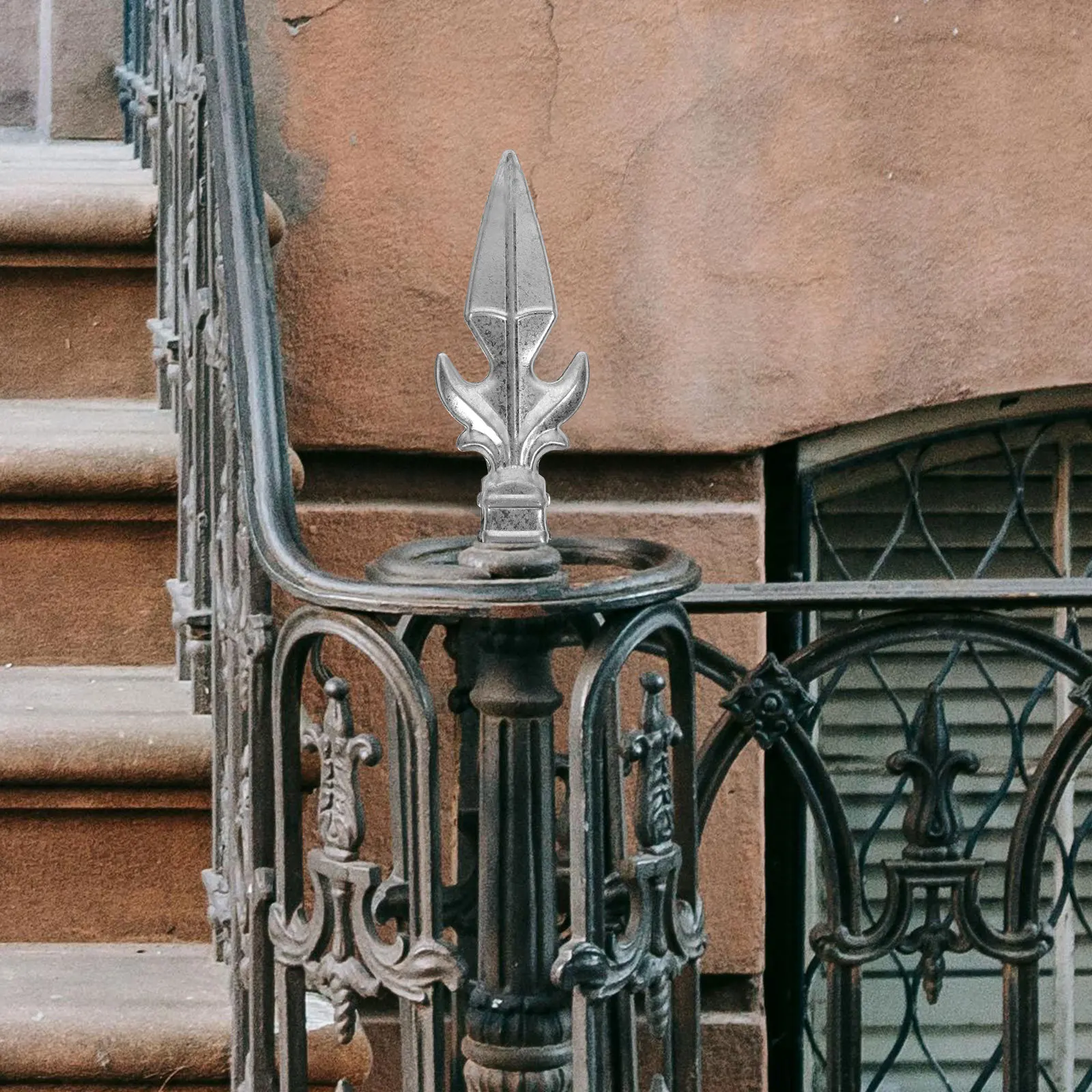 

Iron Fence Finials Decorative Metal Gate Topper Outdoor Fence Decoration Pointed Shape For Gates Railings Border Garden