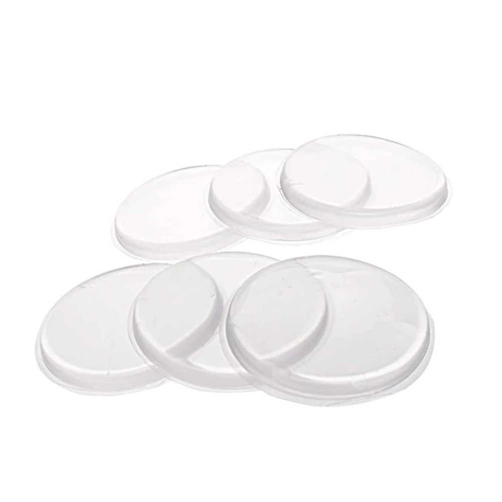 

6 Pcs Door Knob Crash Pad Self Adhesive Round Transparent Silicone Protect Wall Noise Dampening Practical Modern Decorative Gift