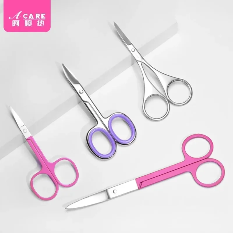 Dx01/eyebrow blade/A1PQ1-Small scissors makeup stainless steel elbow trimming eyebrow false eyelashes tool for men women