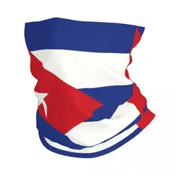 Cuba Flag Bandana Neck Gaiter Windproof Face Scarf Cover Men Women Cuban Patriotic Headband Tube Balaclava