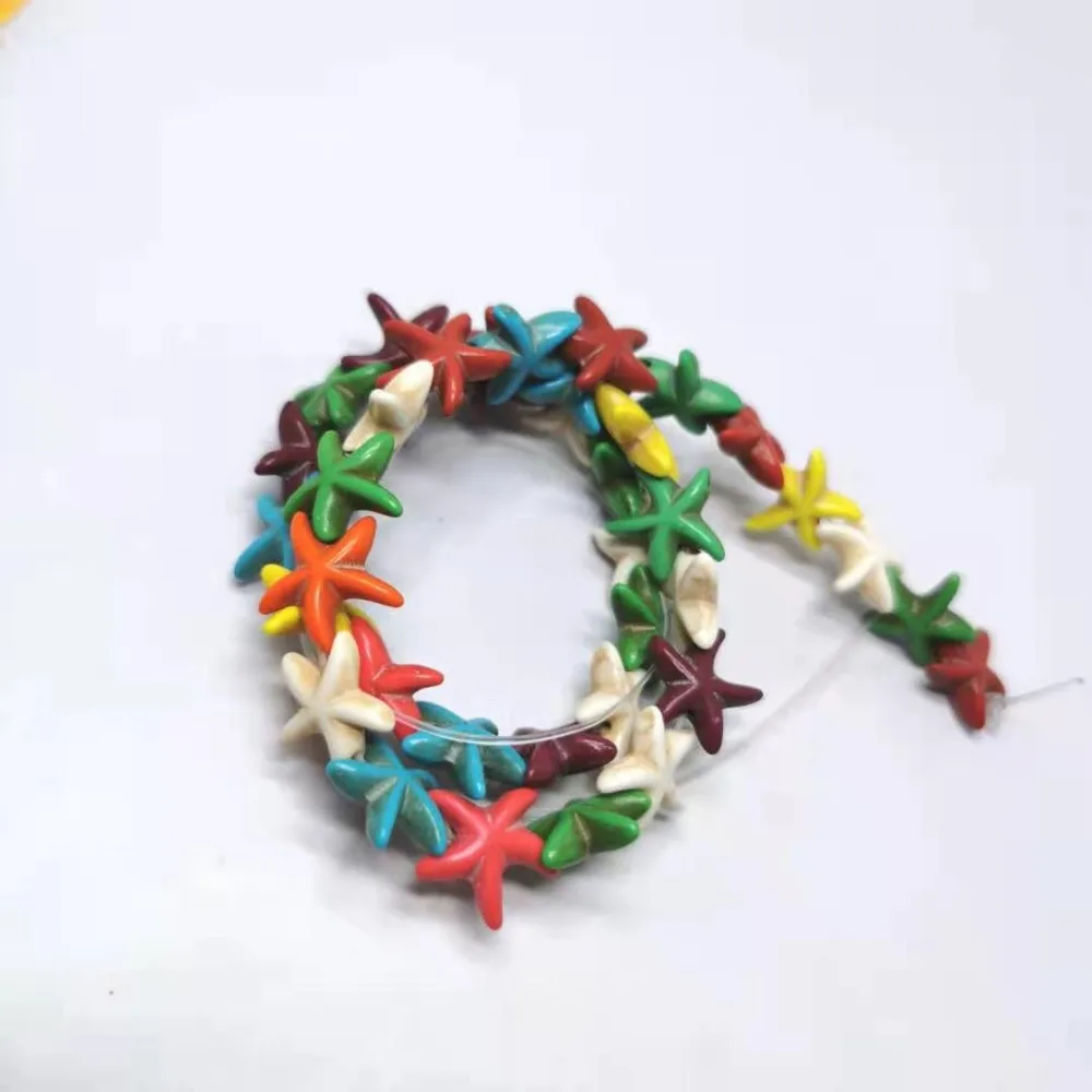 Stone Powder Starfish Turquoise Beads Handmade Craft Waterproof Sea Loose Spacer Stone Beads Ornaments Sea Series