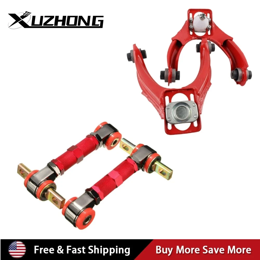 

Front Upper Control Arms+Rear Camber Adjustable Kit For 96-00 Honda Civic EK RD
