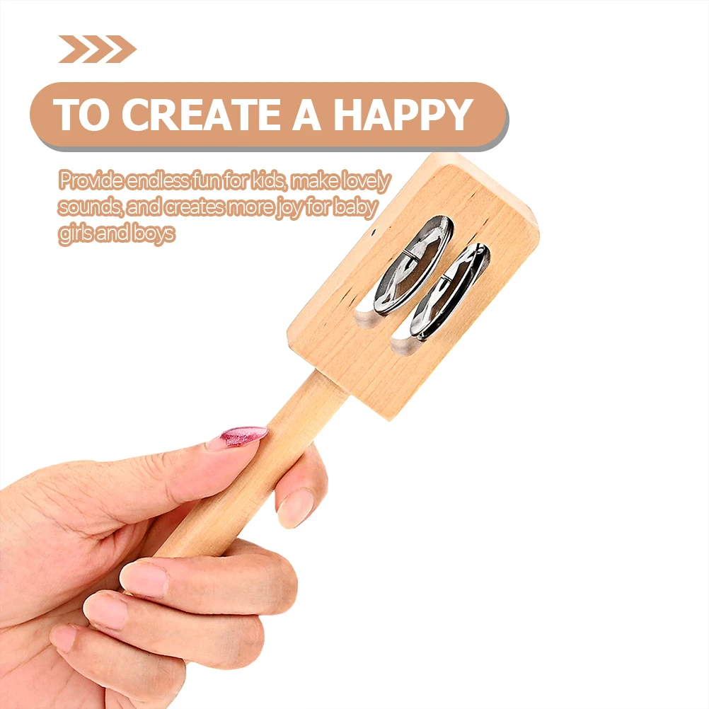 Instrumento Musical de juguete para niños W208, cascabeles, fácil uso, sonidos agradables, herramienta de agitación para niños pequeños, aprendizaje de percusión en interiores