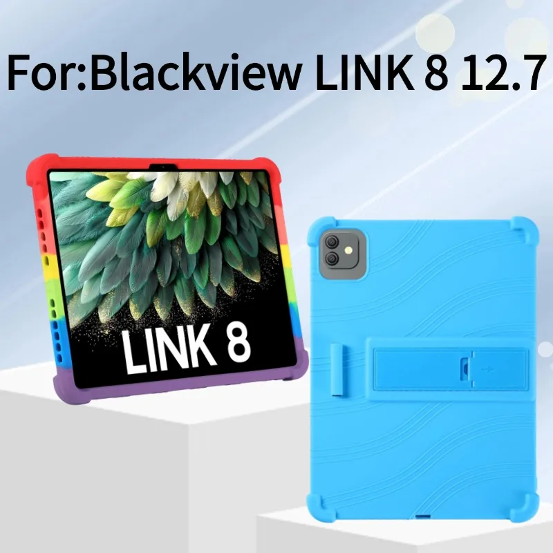 

For Blackview LINK 8 12.7 inch with 4 Shockproof Airbags Safety Soft Silicon Stand Protective Shell