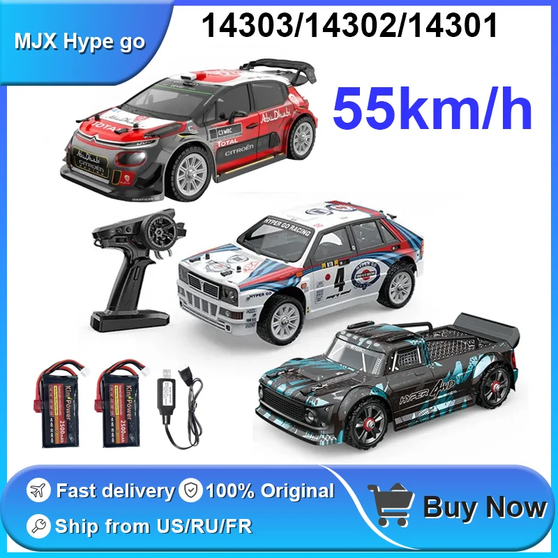 

Hyper Go 14303 14302 14301 MJX Rc Car 55KM/H High Speed Drift Racing Brushless 4WD Off-road Remote Control Cars Toy for Children