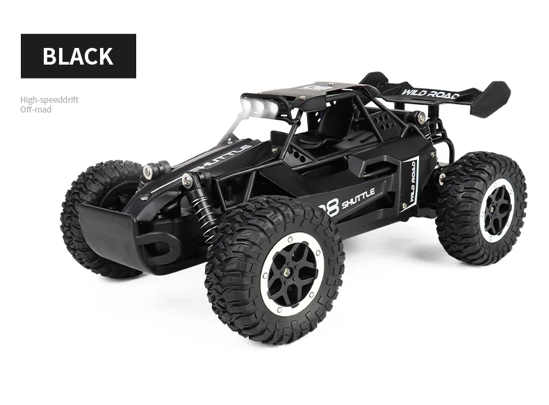 Coche Teledirigido Todo Terreno 1:16 PATEMZON, Con Luces LED, Efecto De Niebla, Sonido, 2 Baterías De 500 MAh Para 60 Min De Juego, Regalo Para Niños Y Niñas