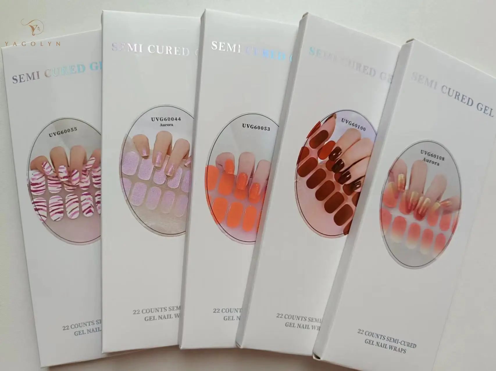 Die neue 22-Finger-Halbgehärtete Gel-Nagelaufkleber-Lampe: Vollständig wasserfeste und halbgehärtete Klebenägel mit UV-Lampe