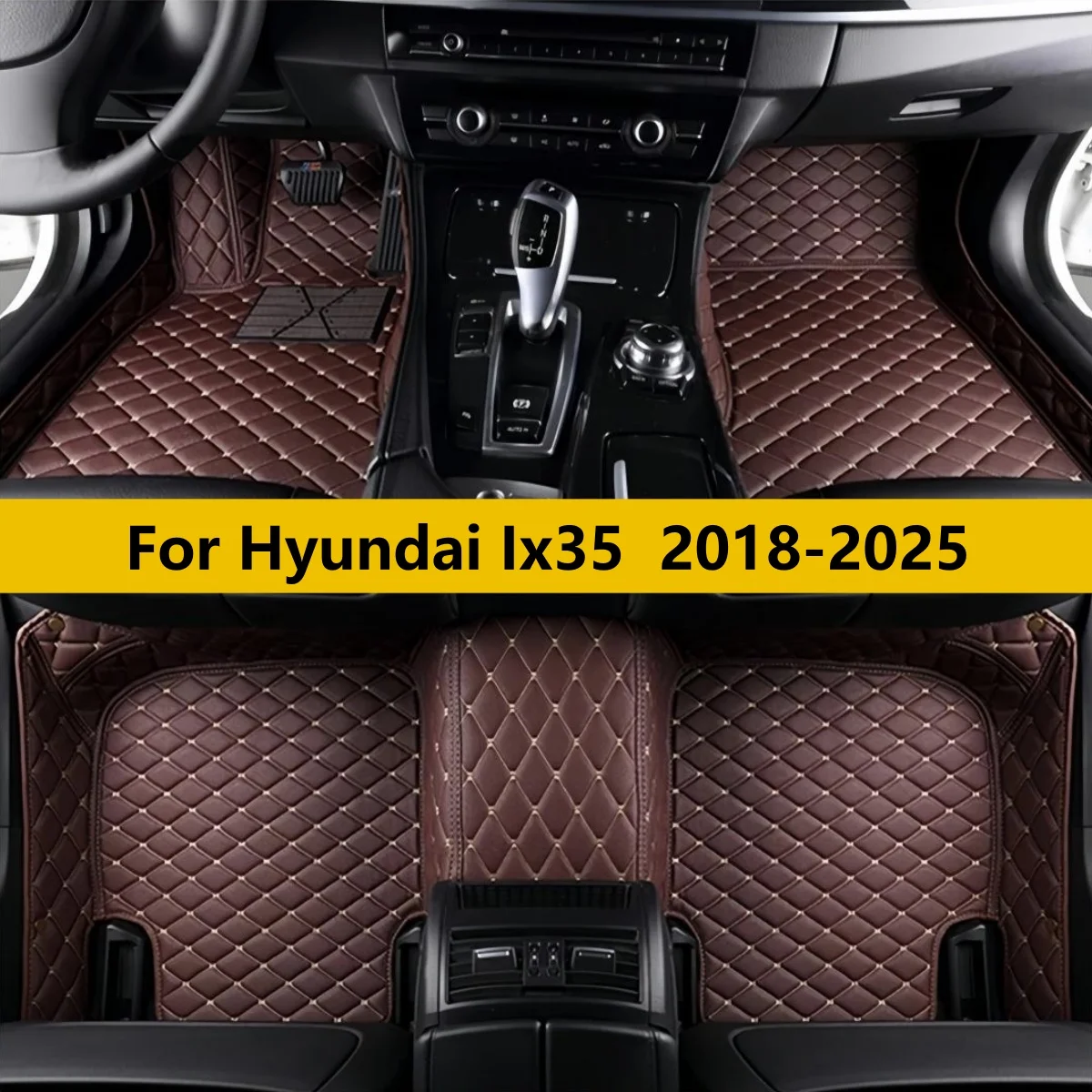 

Коврики в салон автомобиля из натуральной кожи на заказ для Hyundai Ix35 2018-2025 гг. Аксессуары для интерьера автомобиля.
