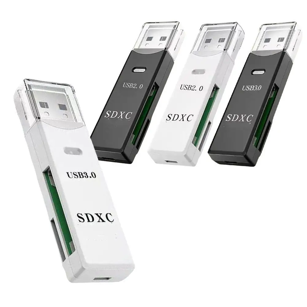 قارئ بطاقات محمول USB2.0 USB3.0 لمحول قارئ بطاقات الذاكرة عالي السرعة SD MicroSD TF فتحات مزدوجة