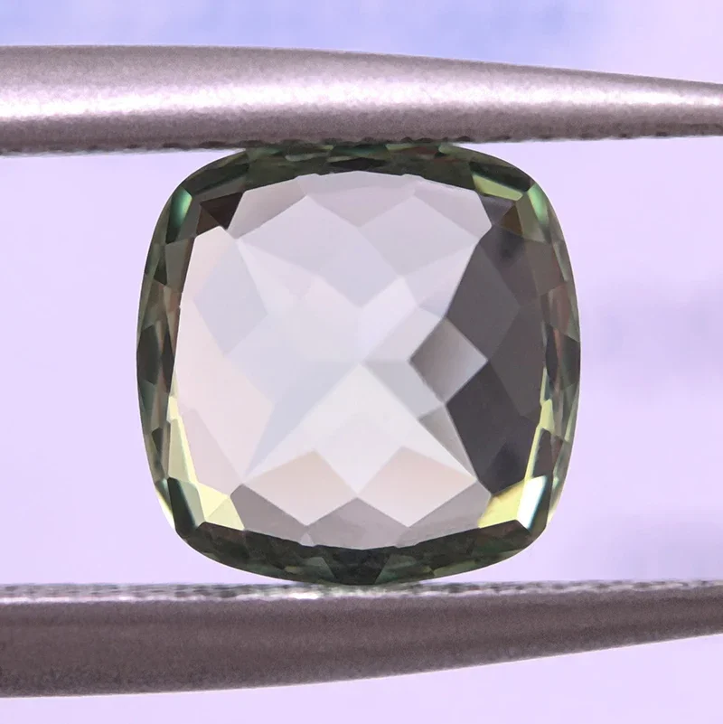 Top Lab Grown Sapphire Square Cushion Green VVS1  Gemstone Charms Beads Diy Jewelry Making Materials Selectable AGL Certificate