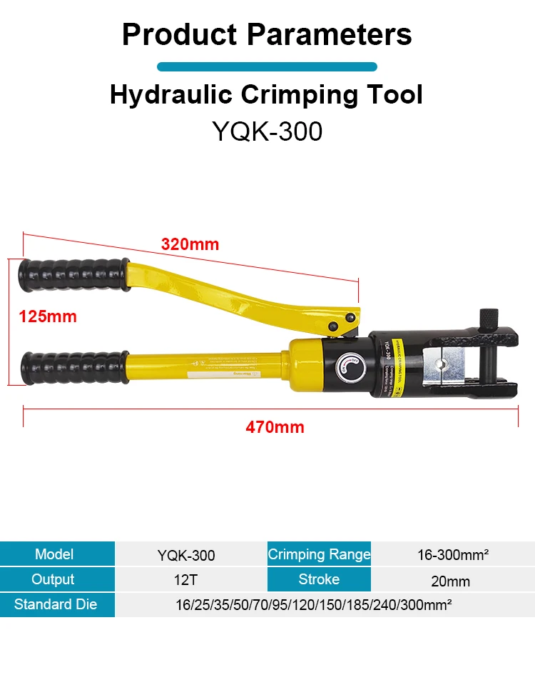 For YQK-300 Hot Sale Manual Operation Cable Terminal Hydraulic Crimping Tool