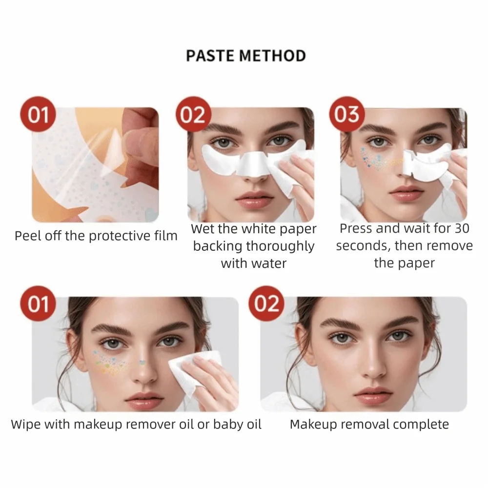 

Waterproof Freckles Blush Stickers Facial Art Disposable Face Temporary Tattoos Long Lasting Makeup Stickers Valentine's Day