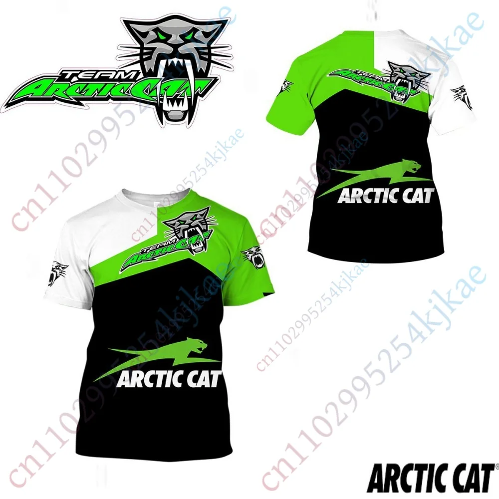 

2025 Arctic Cat T-shirts For Men's Clothing Casual Anime Short Sleeve Tee Oversized T Shirt Quick Drying Breathable Streetwear