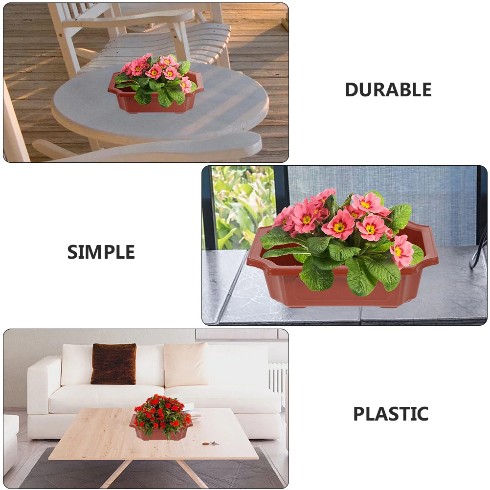 

5pcs Plastic Succulent Bonsai Pots Modern Simple Flowerpots For Indoor Outdoor Garden Home Office Decor Plant Containers
