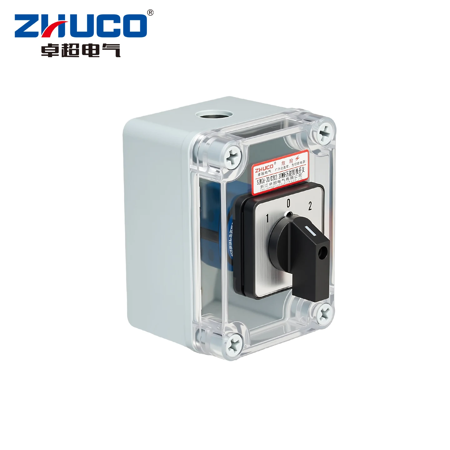 Szw26‑20/D303.3Twbf, 102 Panel, 3 Positions, 12 Terminals, with Sealed Housing, Cam Switch, Rotary Switch, Changeover Switch