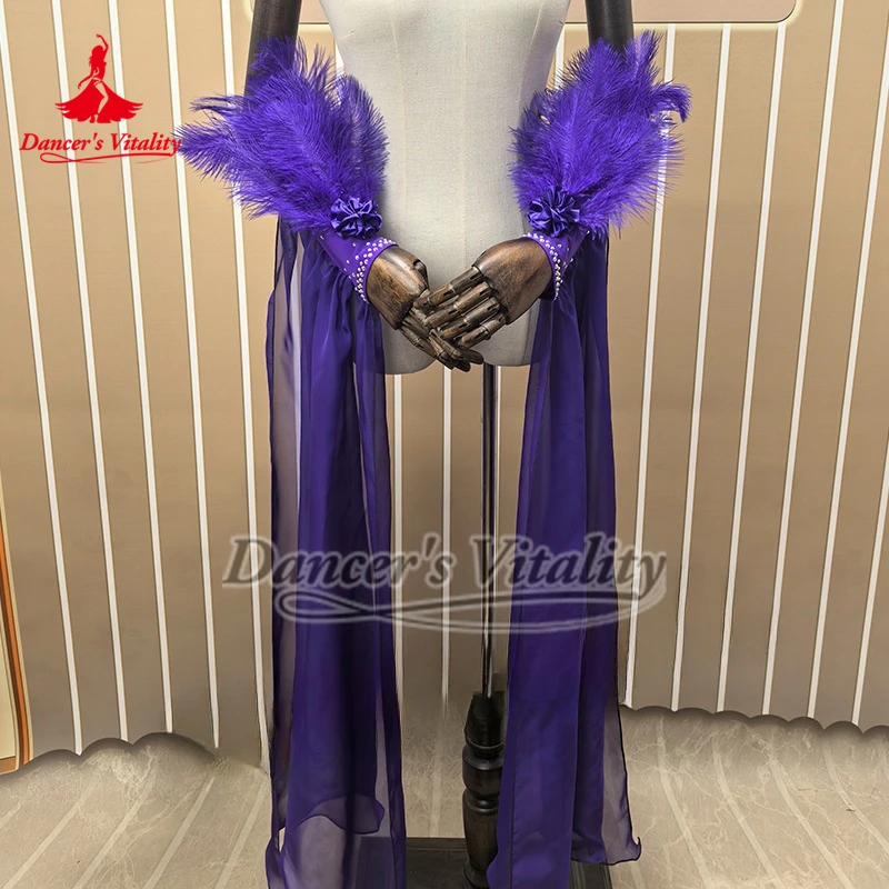 

Взрослый социальный танец с перьями, развевающимися рукавами, цвет, размер может быть настроено, женский вальс, фокстрот, танго, конкурс, аксессуары для одежды