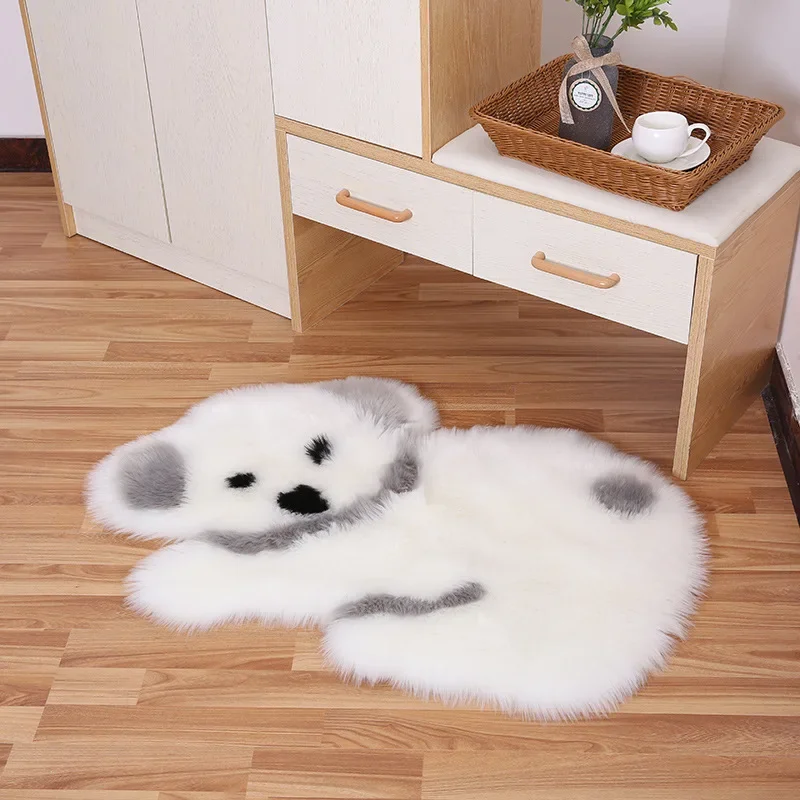 

Panda Koala Area Rug Carpet Artificial Wool Rugs Sheepskin Hairy Mat Faux Fluffy Mats Living Room Floor Soft Bedroom Carpets