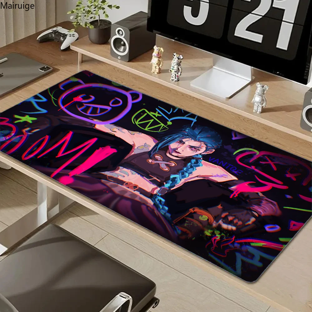 Hot Anime Arcane JINX Mousepads MousePad Keyboard Mouse Pad Gaming Accessories Gamer Carpet Rug LOL Large Desk Mat