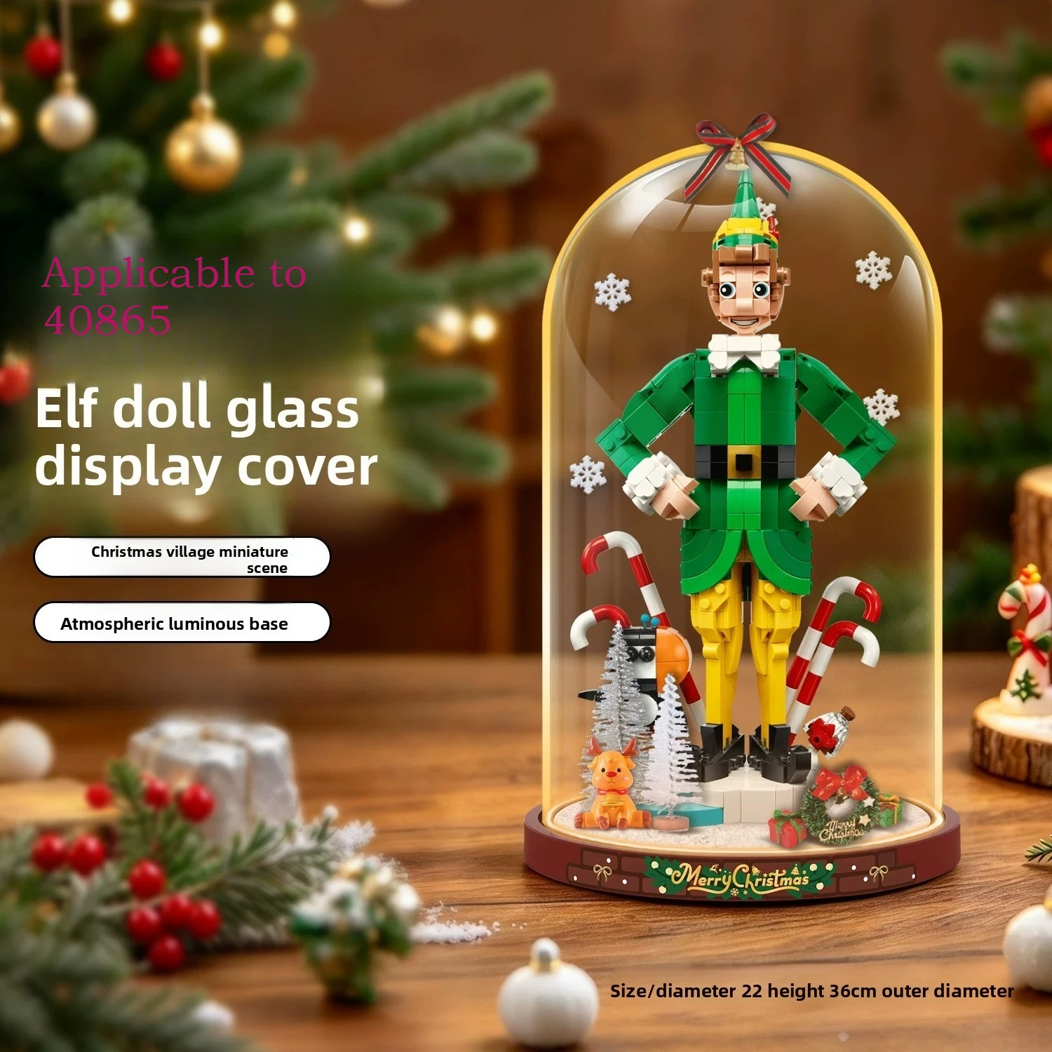 Clear Acrylic Display Case Dust Cover For Lego 40875 Mrs. Claus,Up-Scaled Minifigure Building Blocks Showcase,Model Not Included