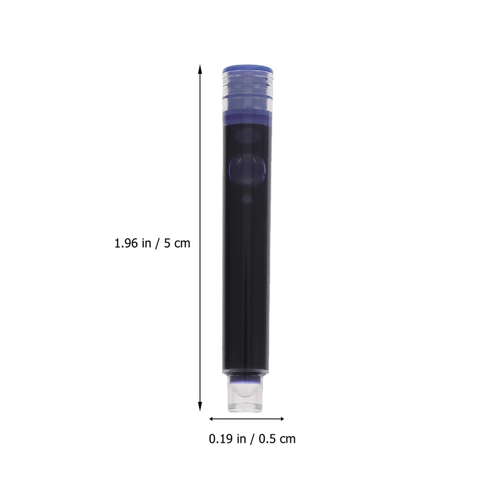 Cartouches d'encre pour stylo en acier, 200 pièces, conception Simple, installation facile, recharges d'encre pour stylos, fournitures de bureau pour étudiants