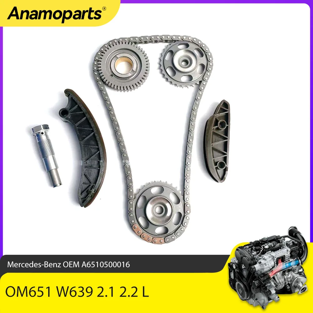 

Engine Timing Chain Kit Fit 2.1 2.1 L T Diesel OM651 L4 For 08-16 Mercedes-Benz Sprinter Vito C180 C200 C220 C250 2.1L 2.2L