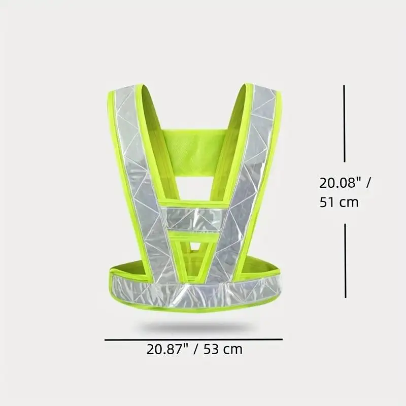 Reflective V shape Safety Vests , High Visibility Vests For Men And Women, Breathable Reflective Safety Vests For Outdoor Runnin