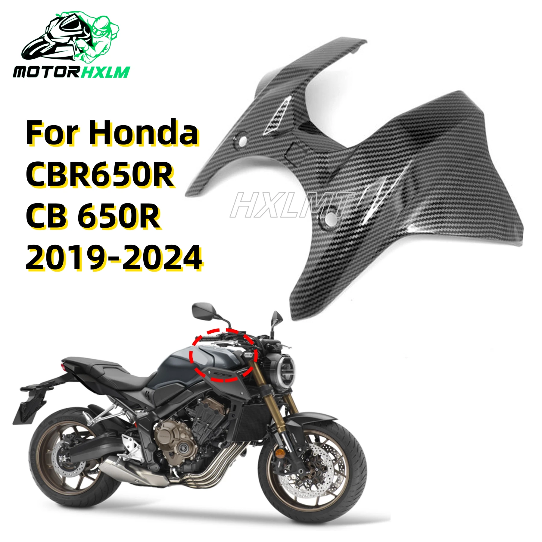 

CB 650R CBR 650R Carbon Fiber Motorcycle Front Fuel Gas Tank Cover Guard Protector Fit For Honda CBR650R CB650R 2019 2020 - 2024