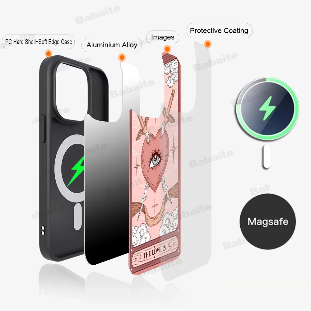 

Tarot Phone Case Magnetic Case For iPhone 16 14 13 12 11 15 Pro Max Plus For Magsafe Wireless Charge Cover