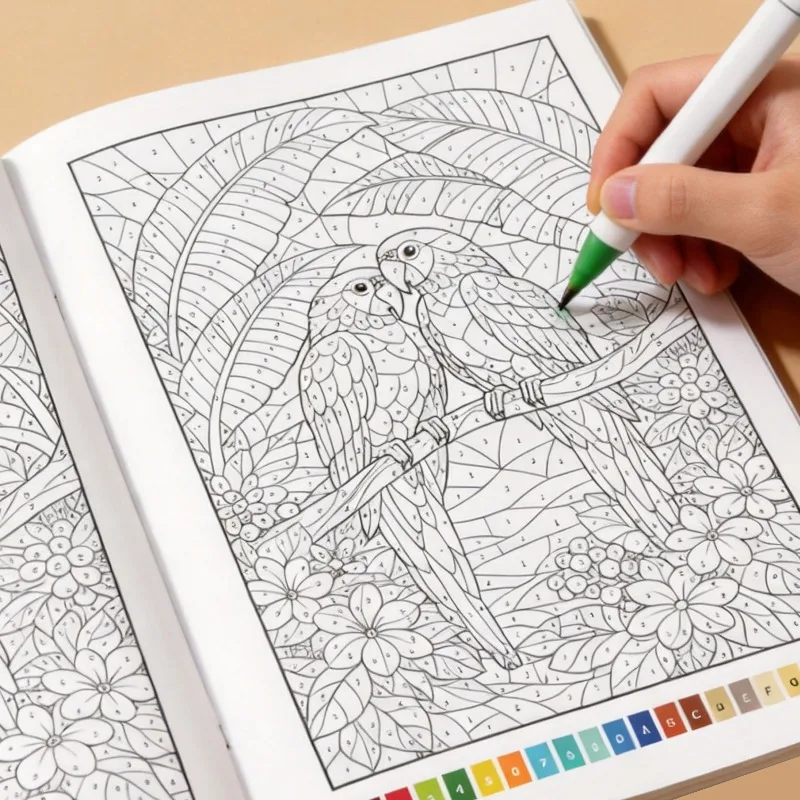 An Adult Meditation And Stress Relief Digital Drawing Book, Dinosaur/Parrot/Mandala Patterns And Other Themes, Art Creation Gift