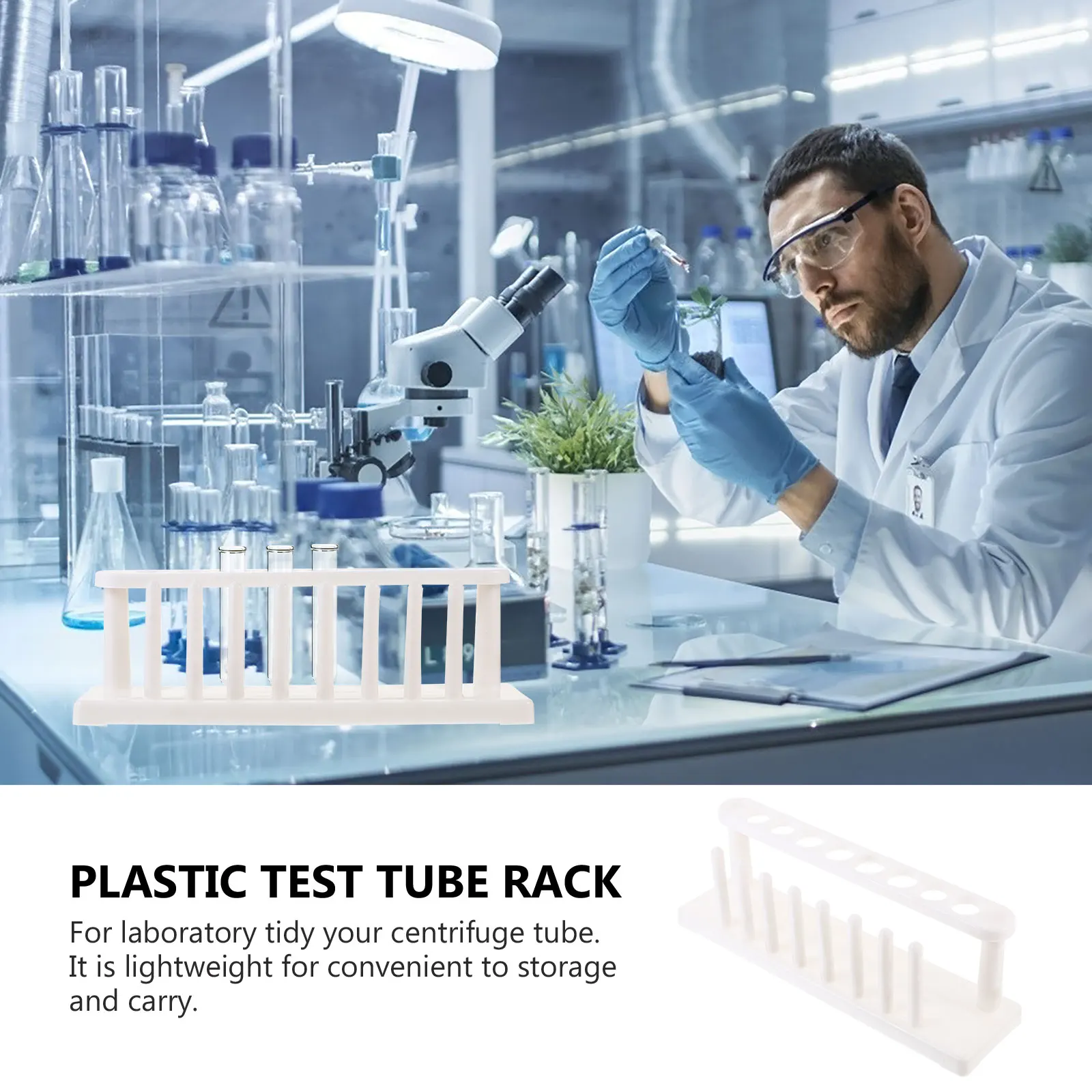 

3 Pcs Test Tube Rack Easy to Clean Holder Freshwater Convenient Organizer Sturdy