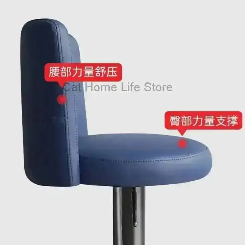

Relaxing Light Bar Chair Feeling Luxury Lifting Island Bar Stool Rotating High Chairs Backrest Eetstoelen Home Furniture