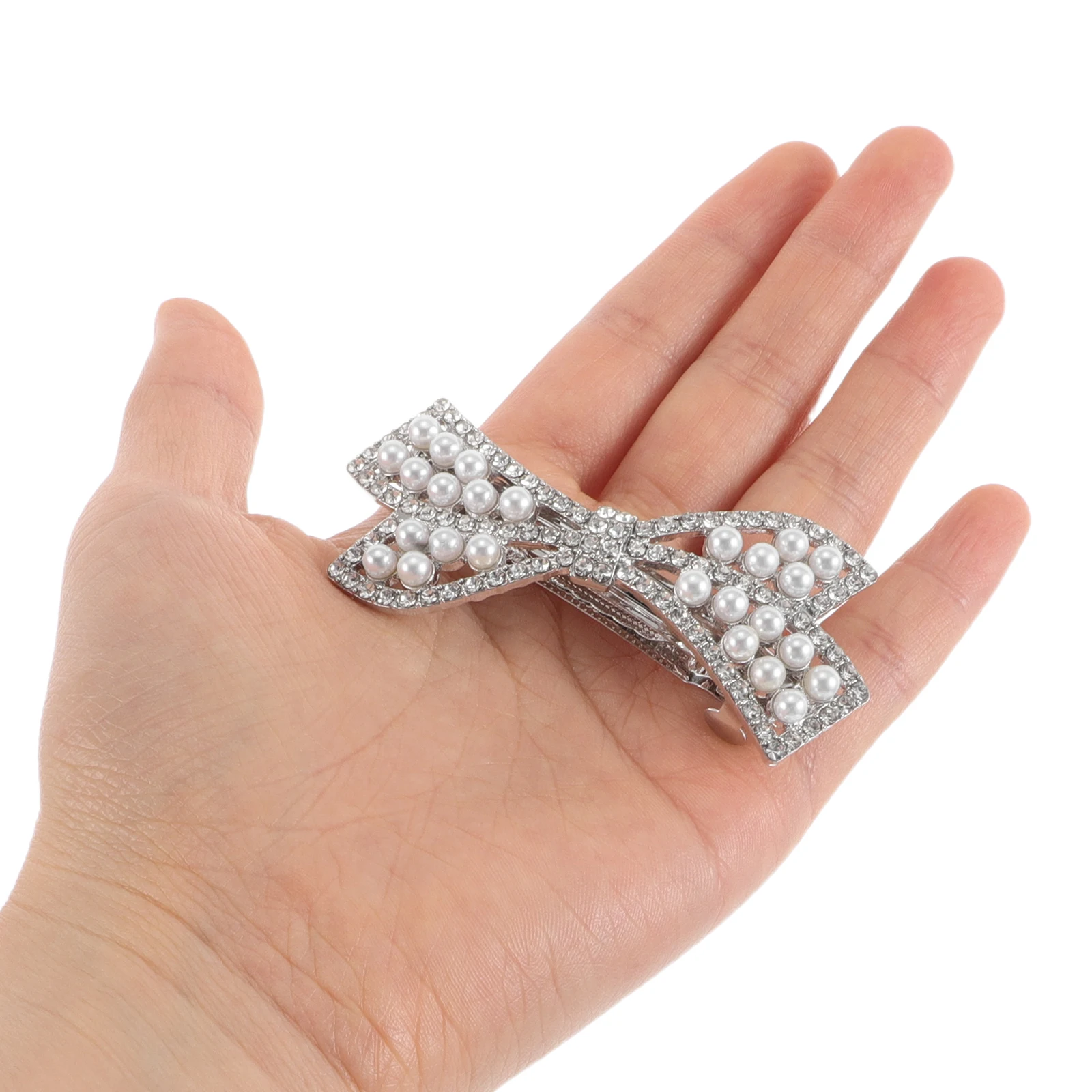 

2Pcs Rhinestone Irregular Hair Clips Elegant Crystal French Pins Non-Slip for Weddings Parties Everyday Use Hair Pin