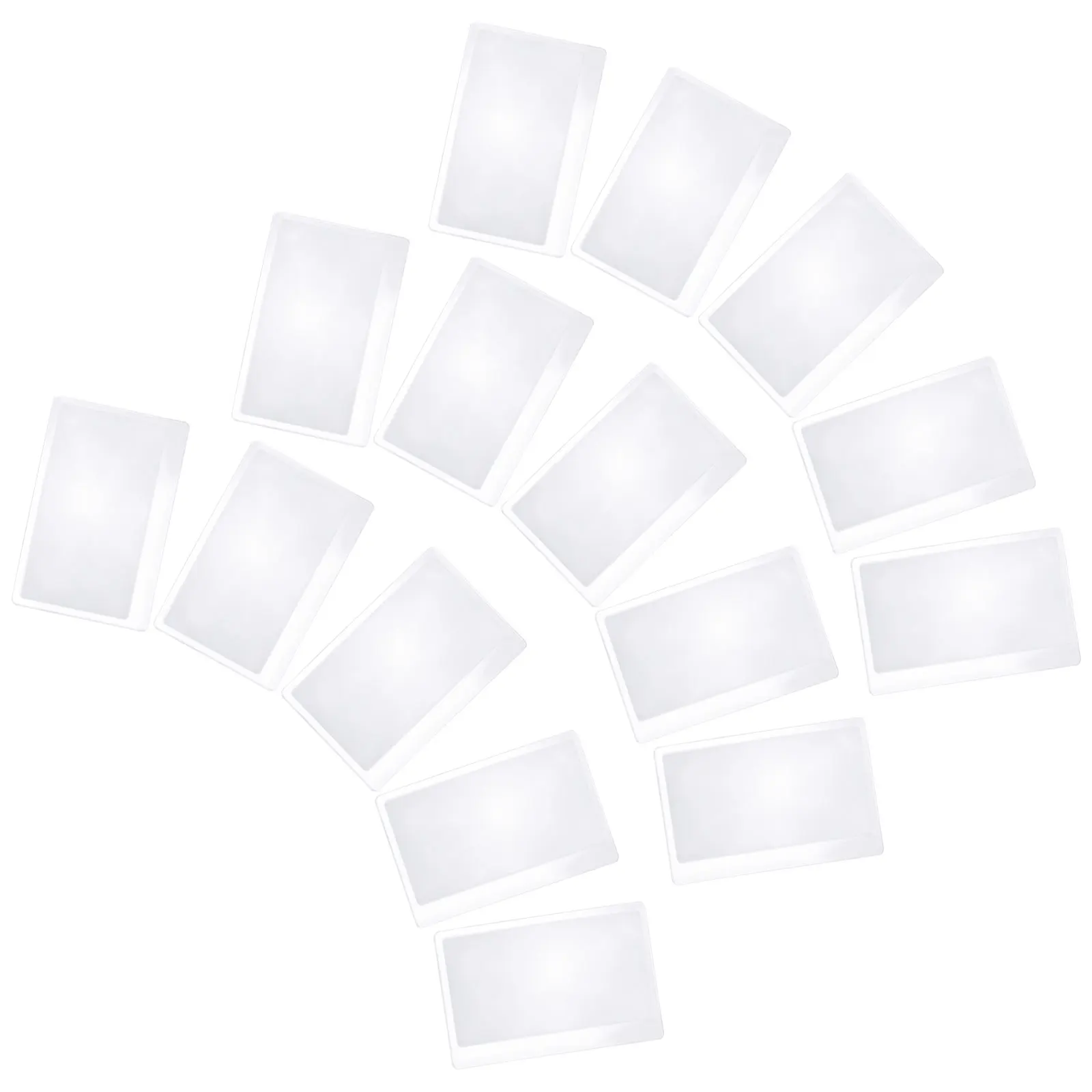 

20pcs Credit Card Magnifying Glass PVC Lightweight Pocket Size Reading Magnifier Books Newspapers Maps Seniors Travel Home Use