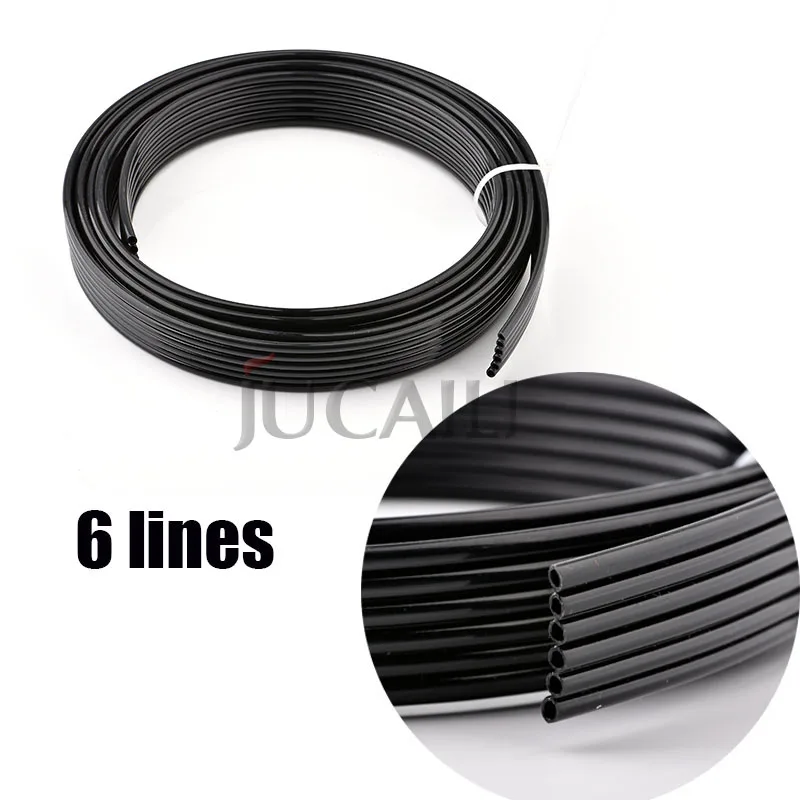 JUCAILI 5m Durable Quality 6-Line Solvent/UV/Sublimation Ink Tube 6-Line Feeding Tube For Inkjet Spare Parts Printer Ink System