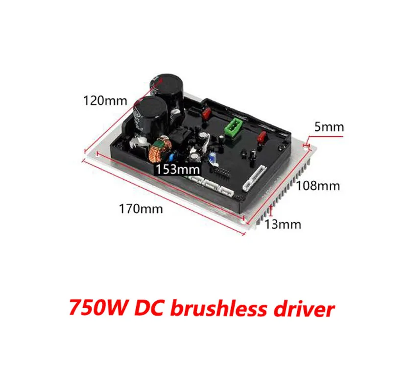 750W Stepless Speed Control Board PCB for 210 Lathe Milling Machine Brushless DC Motor Accessory 1PC