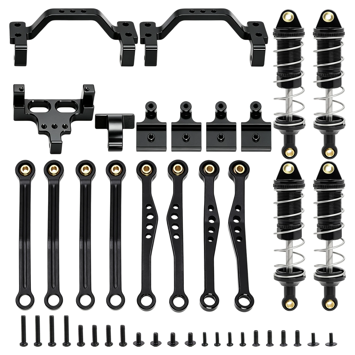 Metal Shock Absorber Suspension Seat Pull Rod Shock Tower Kit for WPL C64 C74-1 JA11 RC Car Upgrade OP Accessories Parts
