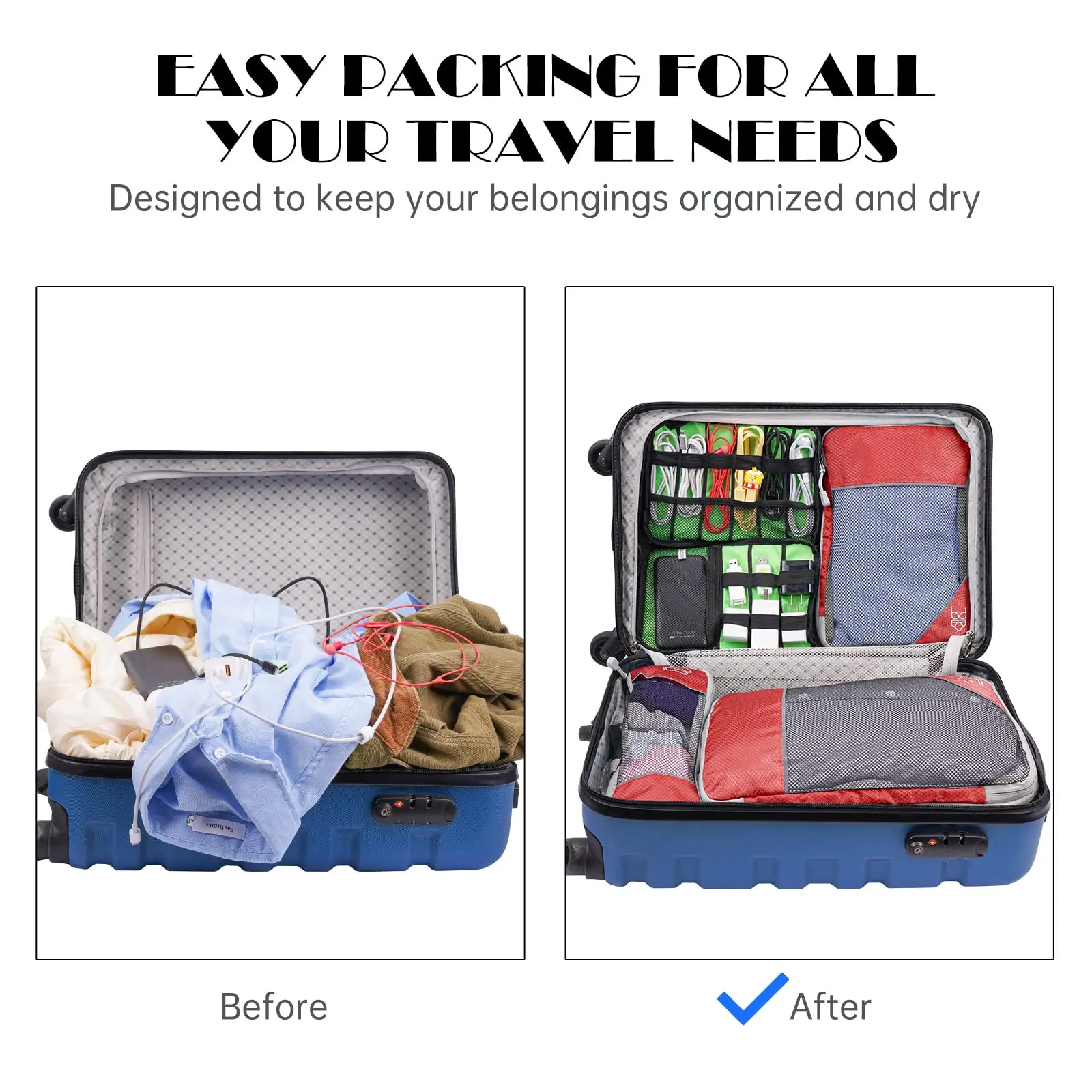 3/6 Pieces Compressed Packing Cubes Travel Storage Organizer Set With Portable Lightweight Suitcase Bags Shoe Bag Mesh Luggage