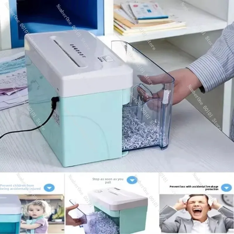 Desktop Drawer Paper Shredder, Office Home Granular Electric Shredding, 2mm Precision Document Destroyer