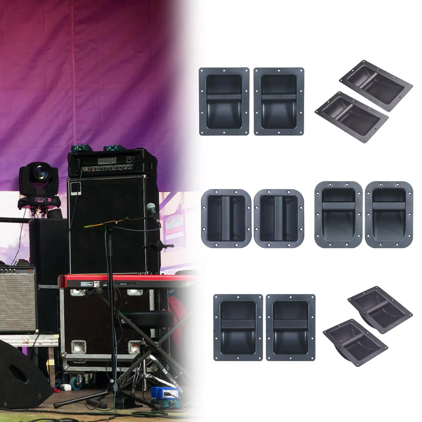 

2 шт. ручки для акустических систем, портативные аксессуары для транспортировки, боковые ручки для кейсов, ручки для колонок, врезные крепления