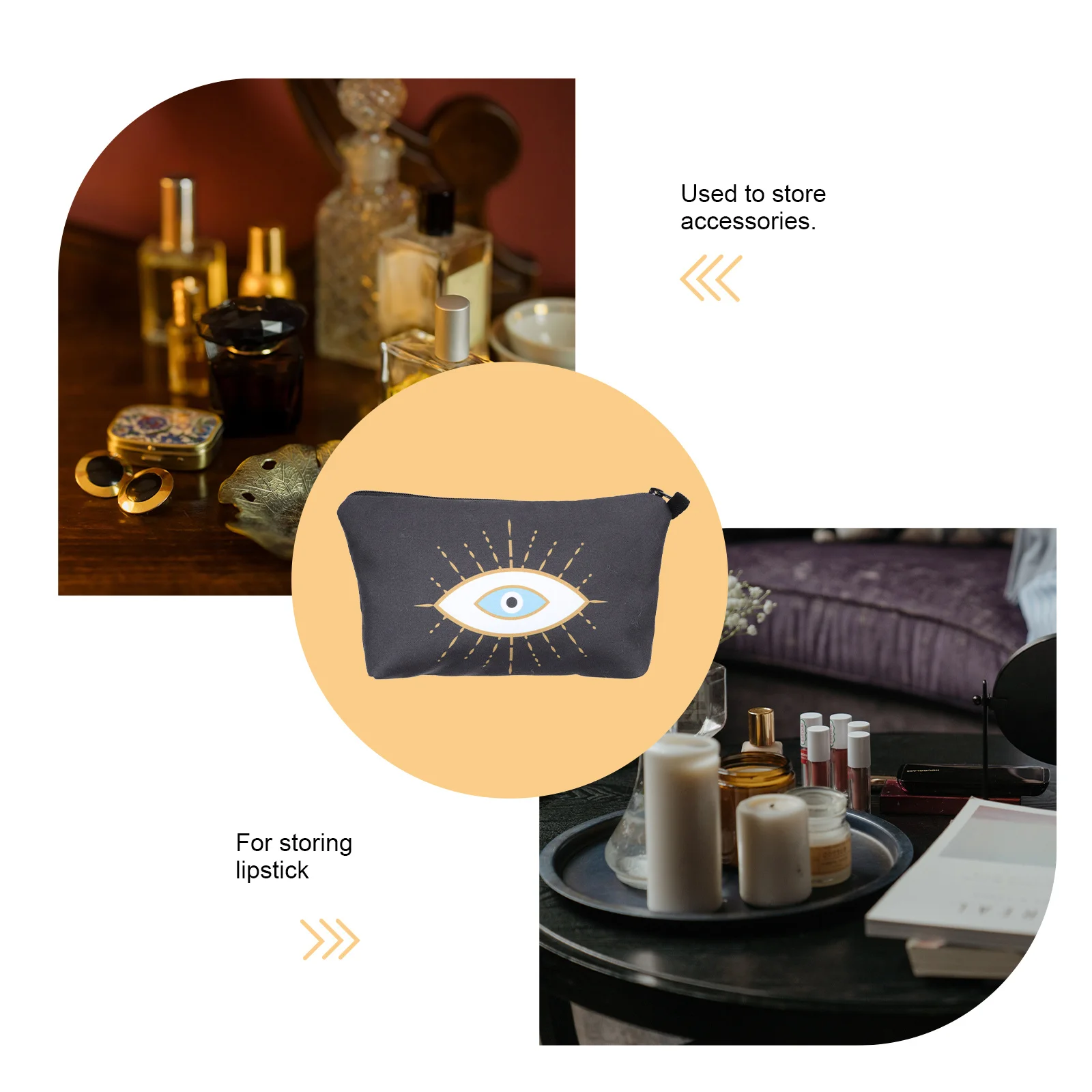 

1Pcs Water-Resistant Makeup Bag Durable Lightweight Portable Travel Organizer Toiletry Pouch Creative Multipurpose