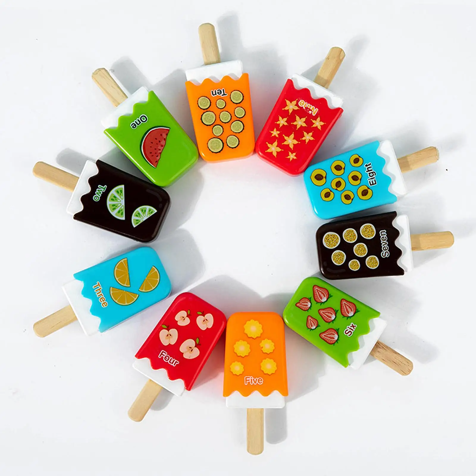 Cijfers Ice Pops Ouder-kind Speelgoed Kinderen Wiskunde voor kinderen vanaf 3 jaar Jongens en meisjes Interactie Verlichting Cognitief Educatief