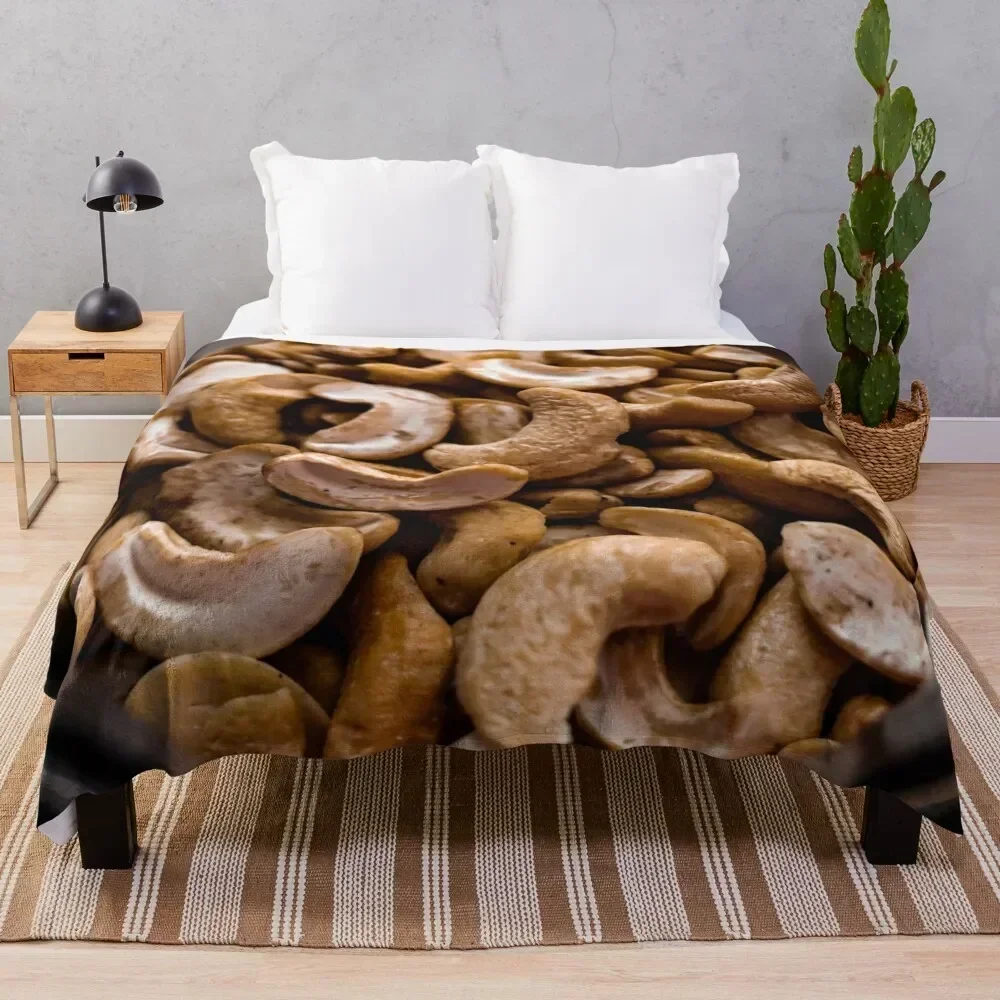 

Raw Cashew Nut Cashews in a Glass Jar Throw Blanket Summer Cool Breathable Blanket for Sleeping