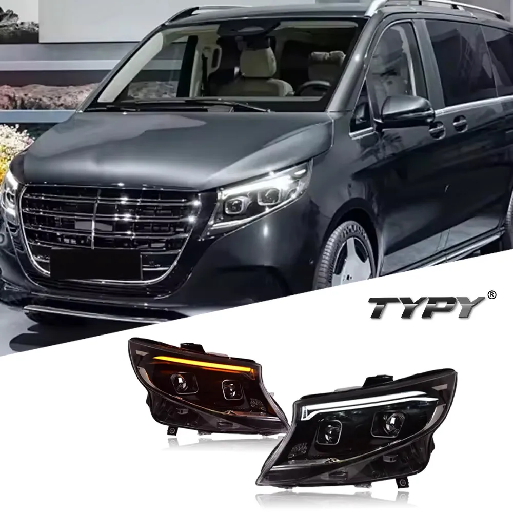 

Car Head Lamp Assembly For Benz Vito W447 2016-2023 Upgrade Modified to NEW LED Dynamic Turn Signal Car LED Headlight Assembly